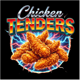 Chicken Tenders – Blue Lightning Food Explosion Graphic Posters and Art