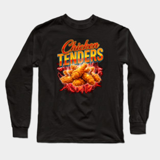 Chicken Tenders – Red Lightning Explosion with Crispy Tenders Long Sleeve T-Shirt
