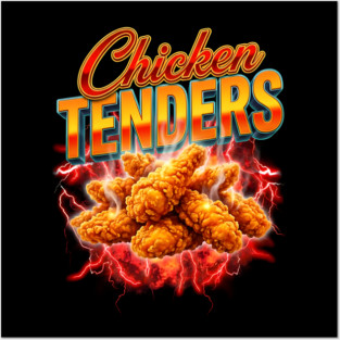 Chicken Tenders – Red Lightning Explosion with Crispy Tenders Posters and Art