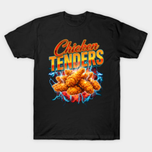 Chicken Tenders – Electric Burst Design with Crispy Tenders T-Shirt