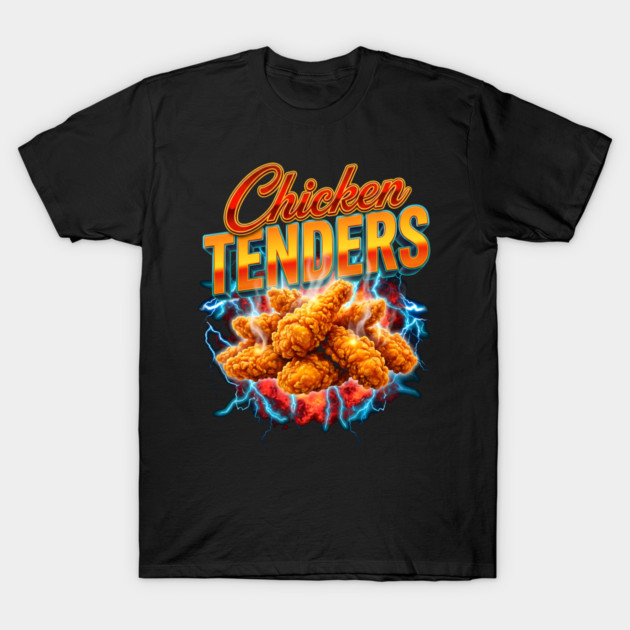 Chicken Tenders – Electric Burst Design with Crispy Tenders T-Shirt by ArtistTee ⭐⭐⭐⭐⭐