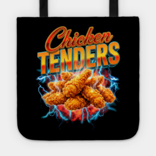 Chicken Tenders – Electric Burst Design with Crispy Tenders Tote