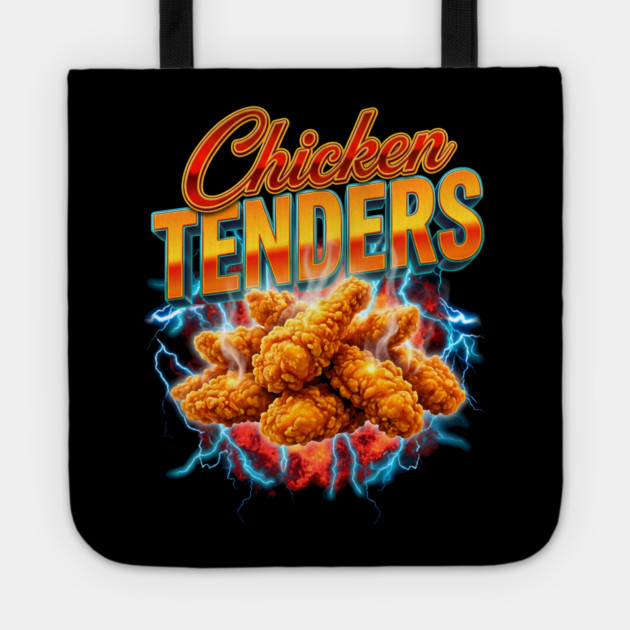 Chicken Tenders – Electric Burst Design with Crispy Tenders Tote by ArtistTee ⭐⭐⭐⭐⭐