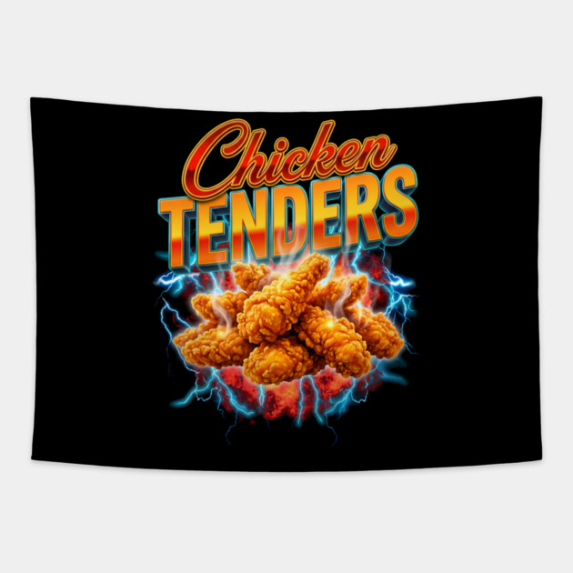 Chicken Tenders – Electric Burst Design with Crispy Tenders Tapestry by ArtistTee ⭐⭐⭐⭐⭐
