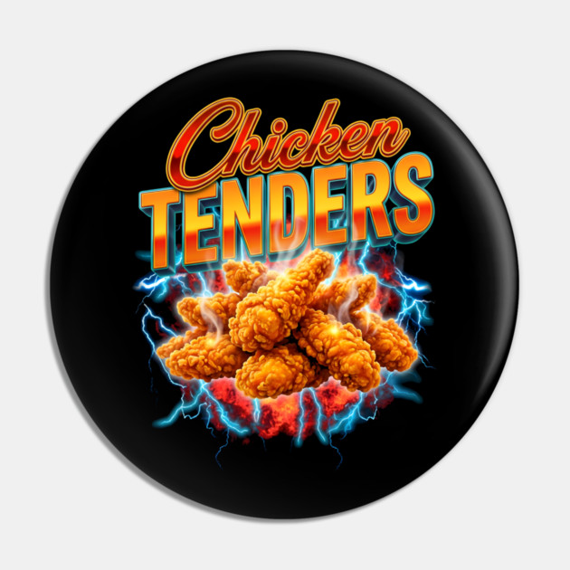 Chicken Tenders – Electric Burst Design with Crispy Tenders Pin by ArtistTee ⭐⭐⭐⭐⭐