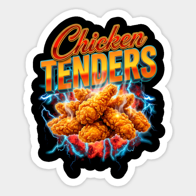 Chicken Tenders – Electric Burst Design with Crispy Tenders Magnet by ArtistTee ⭐⭐⭐⭐⭐