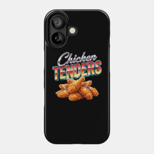 Chicken Tenders – Retro Gradient Lettering with Steaming Crispy Tenders Phone Case
