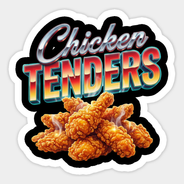Chicken Tenders – Retro Gradient Lettering with Steaming Crispy Tenders Magnet by ArtistTee ⭐⭐⭐⭐⭐