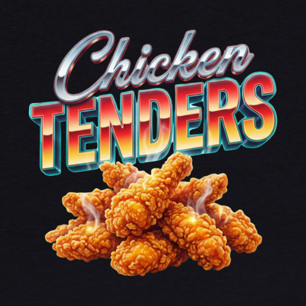 Chicken Tenders – Retro Gradient Lettering with Steaming Crispy Tenders by ArtistTee ⭐⭐⭐⭐⭐