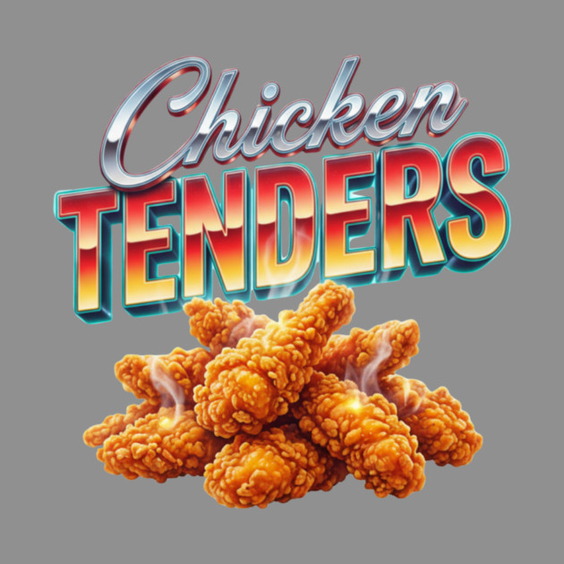 Chicken Tenders – Retro Gradient Lettering with Steaming Crispy Tenders by ArtistTee ⭐⭐⭐⭐⭐