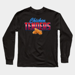 Chicken Tenders – Bold Retro Typography with Crispy Tenders Long Sleeve T-Shirt