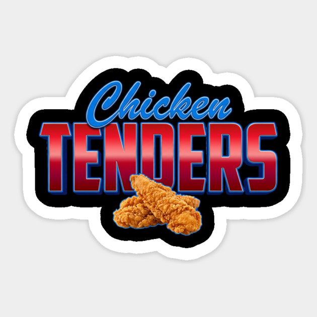Chicken Tenders – Bold Retro Typography with Crispy Tenders Sticker by ArtistTee ⭐⭐⭐⭐⭐