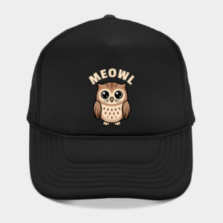 Meowl – Adorable Owl Cartoon With Big Eyes Hat