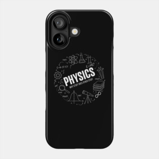 Physics Doodle Diagram – Science Formula Illustration Phone Case