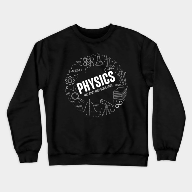 Physics Doodle Diagram – Science Formula Illustration Crewneck Sweatshirt by ArtistTee ⭐⭐⭐⭐⭐