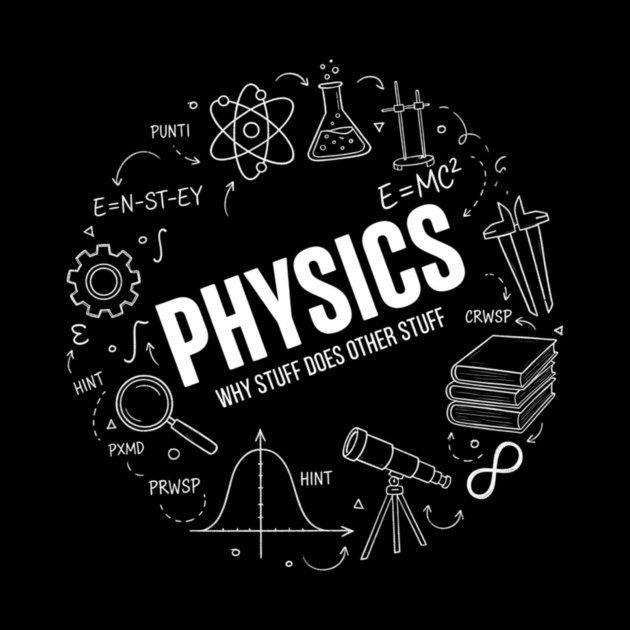 Physics Doodle Diagram – Science Formula Illustration by ArtistTee ⭐⭐⭐⭐⭐
