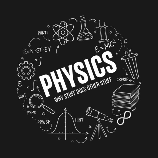 Physics Doodle Diagram – Science Formula Illustration by ArtistTee ⭐⭐⭐⭐⭐