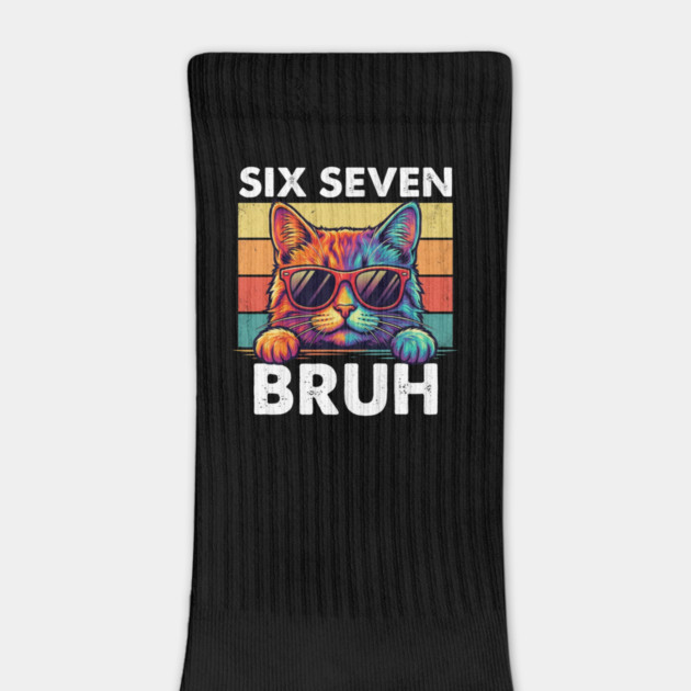 Six Sevten Bruh – Retro Sunglasses Cat Graphic by ArtistTee ⭐⭐⭐⭐⭐