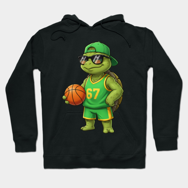 Basketball Turtle Character – Cool Turtle with Jersey 67 Hoodie by ArtistTee ⭐⭐⭐⭐⭐