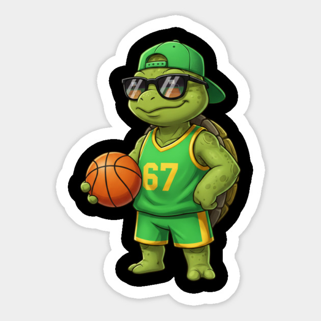 Basketball Turtle Character – Cool Turtle with Jersey 67 Magnet by ArtistTee ⭐⭐⭐⭐⭐