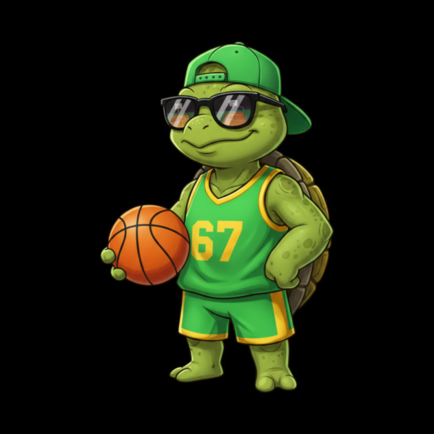 Basketball Turtle Character – Cool Turtle with Jersey 67 by ArtistTee ⭐⭐⭐⭐⭐