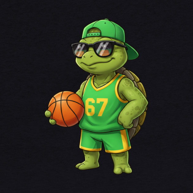 Basketball Turtle Character – Cool Turtle with Jersey 67 by ArtistTee ⭐⭐⭐⭐⭐