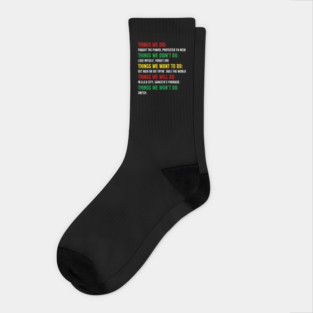 Hip Hop Checklist - Things We Did & Won't Do Socks