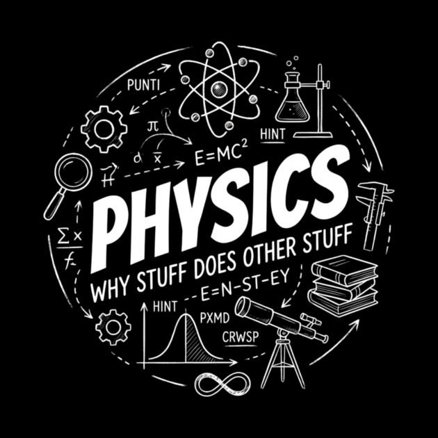 Physics Science Diagram – Why Stuff Does Other Stuff by ArtistTee ⭐⭐⭐⭐⭐