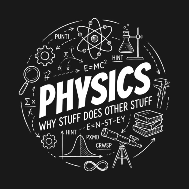 Physics Science Diagram – Why Stuff Does Other Stuff by ArtistTee ⭐⭐⭐⭐⭐