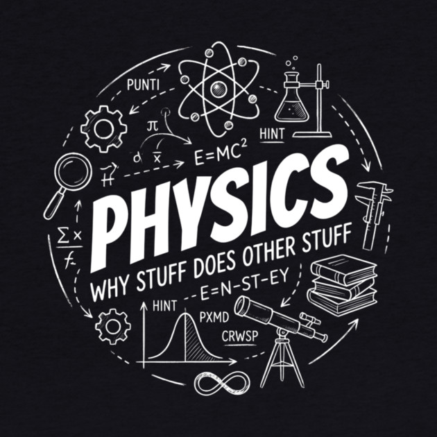 Physics Science Diagram – Why Stuff Does Other Stuff by ArtistTee ⭐⭐⭐⭐⭐