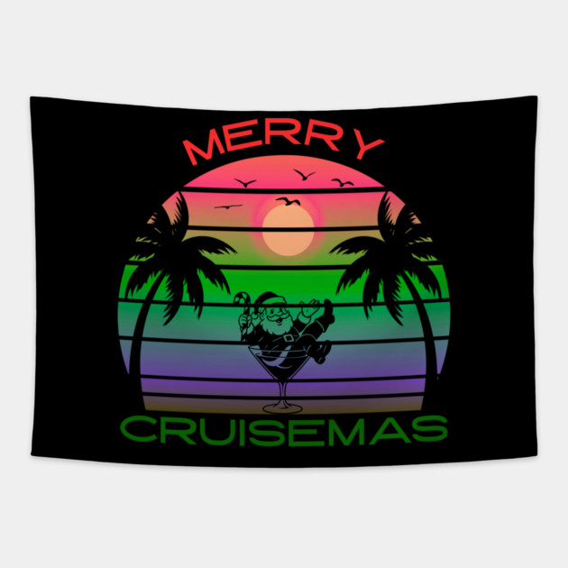 Merry Cruisemas Tapestry by Creatifly Graphic Tees