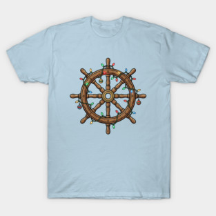 Merry Cruisemas - Christmas Ship Wheel T-Shirt