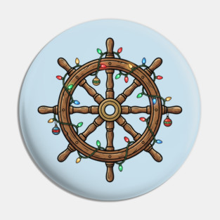 Merry Cruisemas - Christmas Ship Wheel Pin
