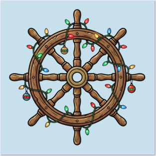 Merry Cruisemas - Christmas Ship Wheel Posters and Art