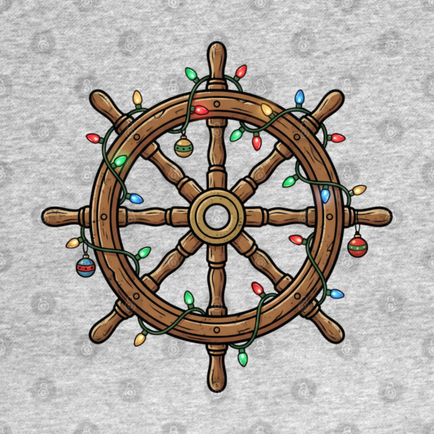 Merry Cruisemas - Christmas Ship Wheel by Creatifly Graphic Tees