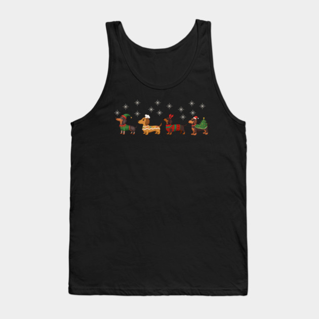 Dachshund Christmas Dog Lovers Tank Top by yangho