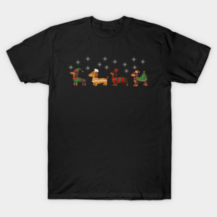 Dachshund Christmas Dog Lovers T-Shirt