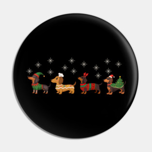 Dachshund Christmas Dog Lovers Pin