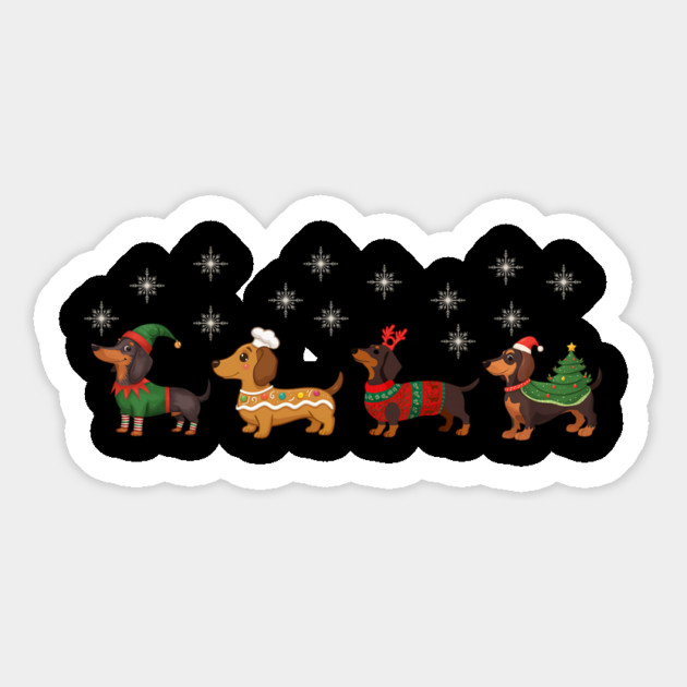 Dachshund Christmas Dog Lovers Magnet by yangho