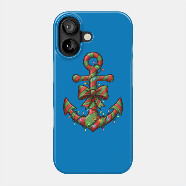 Merry Cruisemas - Anchor Christmas Phone Case by Creatifly Graphic Tees