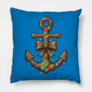 Merry Cruisemas - Anchor Christmas Pillow
