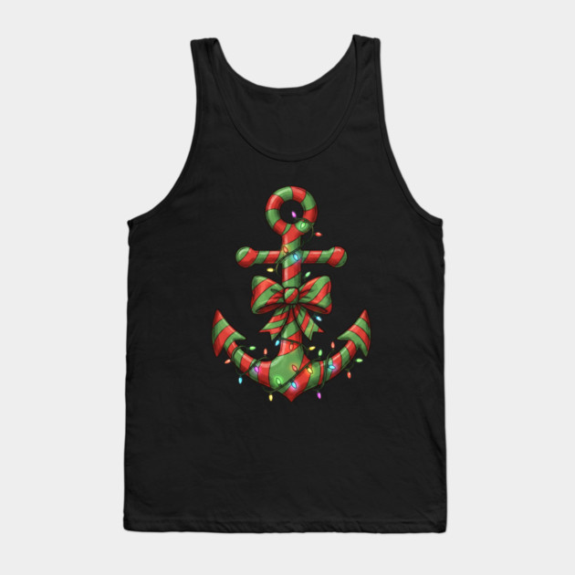 Merry Cruisemas - Anchor Christmas Tank Top by Creatifly Graphic Tees