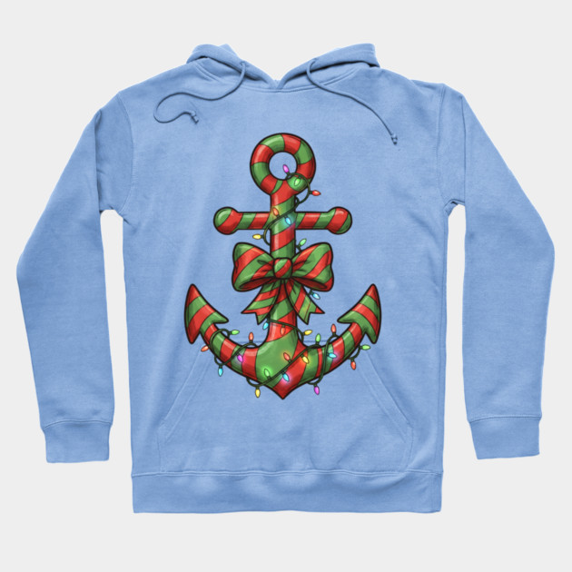 Merry Cruisemas - Anchor Christmas Hoodie by Creatifly Graphic Tees