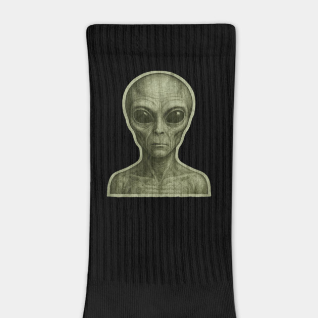 Green Alien Head, Sci-Fi Alien Design by Pixel Threads 