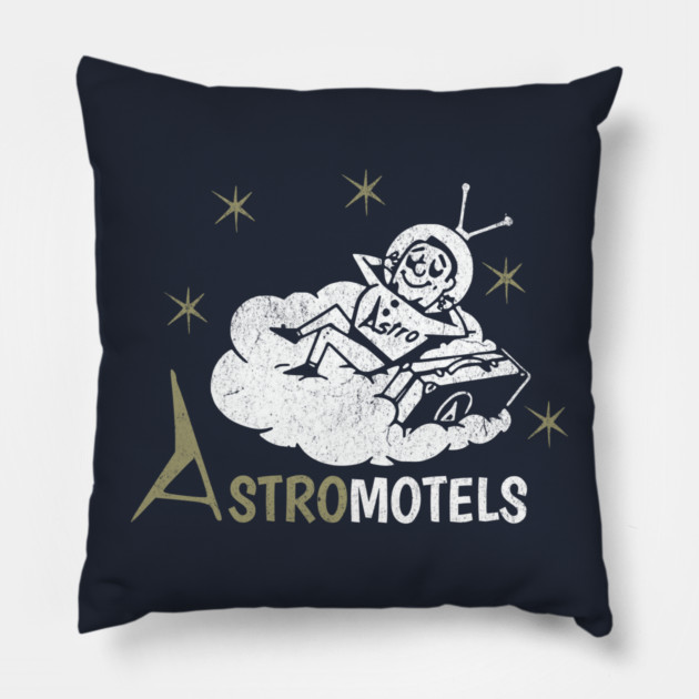 Vintage Hotel Matchbook Astro Motels 50s Retro Spaceman Pillow by Yesteeyear