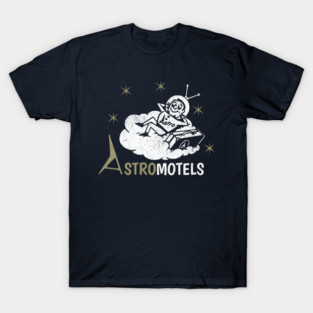 Vintage Hotel Matchbook Astro Motels 50s Retro Spaceman T-Shirt