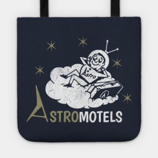 Vintage Hotel Matchbook Astro Motels 50s Retro Spaceman Tote