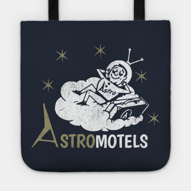 Vintage Hotel Matchbook Astro Motels 50s Retro Spaceman Tote by Yesteeyear