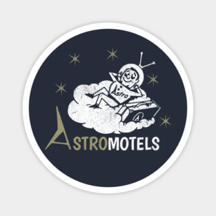 Vintage Hotel Matchbook Astro Motels 50s Retro Spaceman Magnet