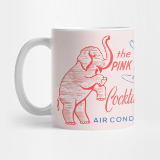 Retro Cocktail Lounge Matchbook Vintage Pink Elephant Mug